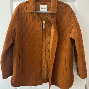 Madewell Quilted Orange/Brown Jacket